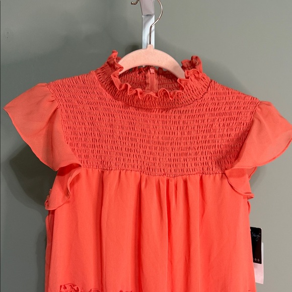 Gabby Skye Coral Ruffled Women’s Dress Size 6‎ - Picture 2 of 9